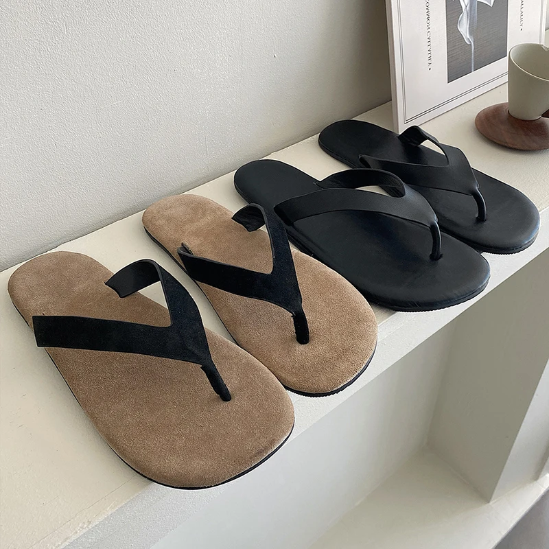 Full leather old money style slippers for men in summer anti slip and wear-resistant top layer cow suede flip flops
Full leather old money style slippers for men in summer anti slip and wear-resistant top layer cow suede flip flops