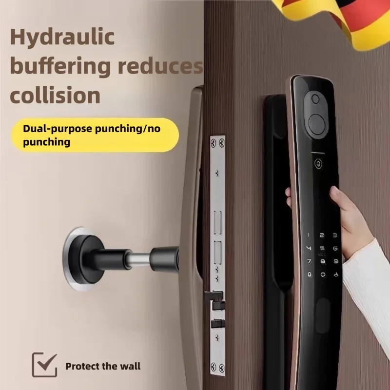 Silent No-Drill Hydraulic Door Stopper - Anti-Collision Holder for Entry Doors & Glass Doors
Silent No-Drill Hydraulic Door Stopper - Anti-Collision Holder for Entry Doors & Glass Doors