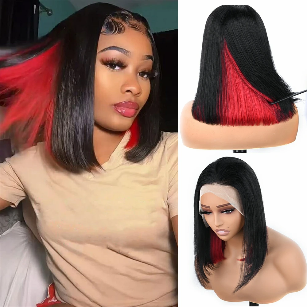 LUXEDIVA Peekaboo Red 13x4 HD Lace Frontal Wigs Highlight Colored Short Bob Wigs 4x4 Lace Closure Bob 100% Human Hair Wigs Remy
LUXEDIVA Peekaboo Red 13x4 HD Lace Frontal Wigs Highlight Colored Short Bob Wigs 4x4 Lace Closure Bob 100% Human Hair Wigs Remy
