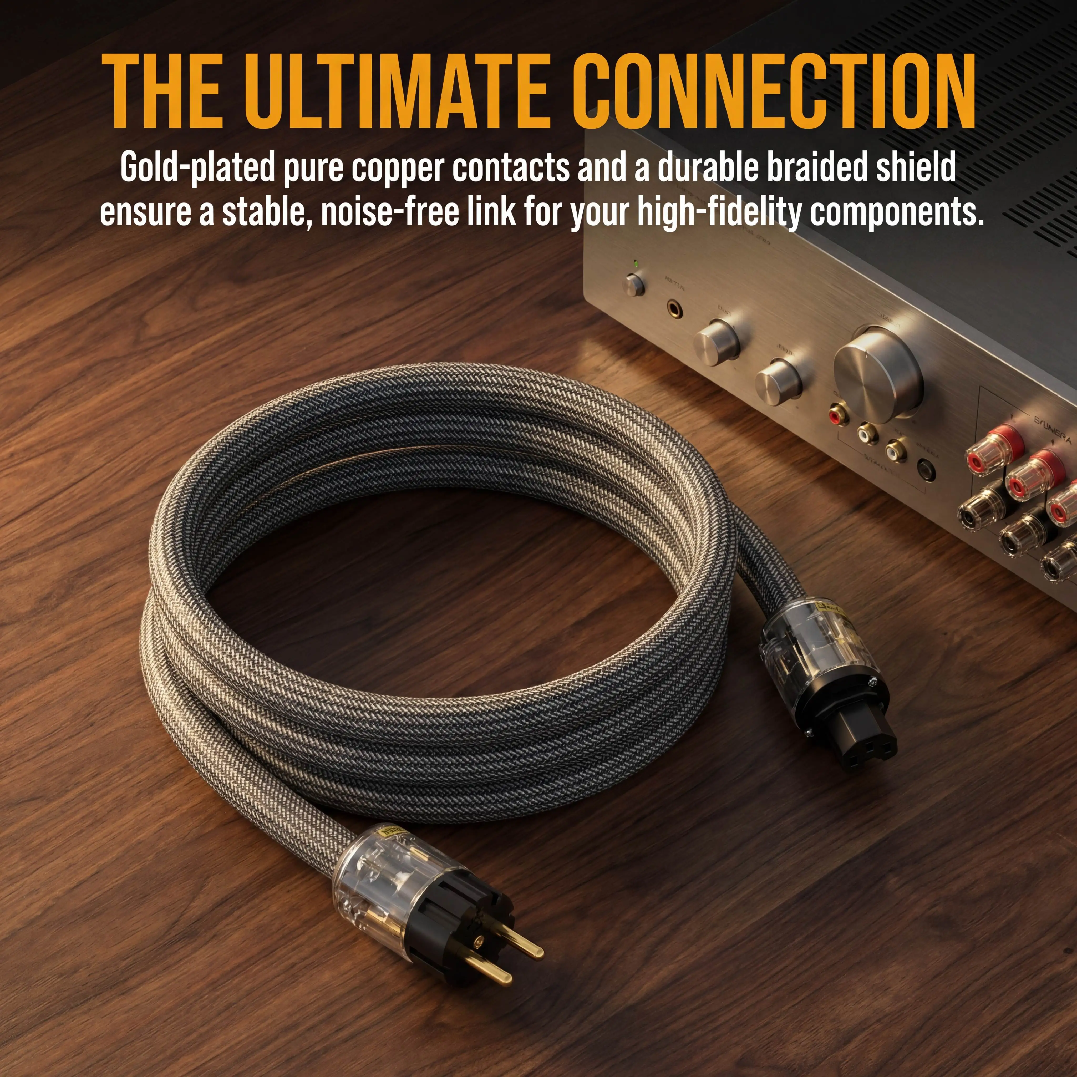 Hi-End 4mm² Pure Copper Power Cord for EU/US HIFI Audio, Low-Noise High-Current Transmission
Hi-End 4mm² Pure Copper Power Cord for EU/US HIFI Audio, Low-Noise High-Current Transmission