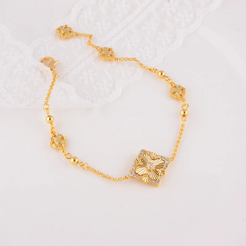 Single Flower Gold Color Bracelets Women's Simple Bracelet Sweet Jewelry for Girl Bitrthday Gifts
Single Flower Gold Color Bracelets Women's Simple Bracelet Sweet Jewelry for Girl Bitrthday Gifts