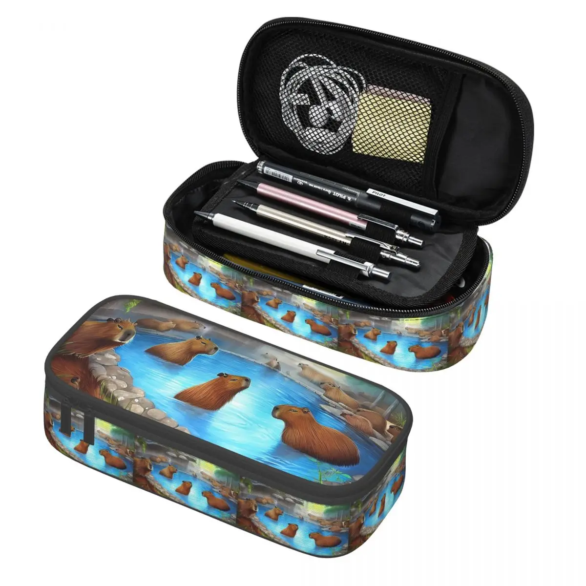 Bath Water Capybara Hot Spring Bubble Pencil Case Pen Holder Stationery Supplies Big Capacity Pen Box Pencil Bag for Kids
Bath Water Capybara Hot Spring Bubble Pencil Case Pen Holder Stationery Supplies Big Capacity Pen Box Pencil Bag for Kids
