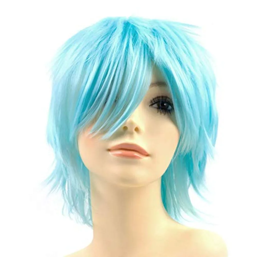 Modernfairy Anime Halloween Wig Aqua Blue for Cosplay Party, Synthetic Layered Short Hair Wigs with Bangs, Pastel Wigs for Wome
Modernfairy Anime Halloween Wig Aqua Blue for Cosplay Party, Synthetic Layered Short Hair Wigs with Bangs, Pastel Wigs for Wome