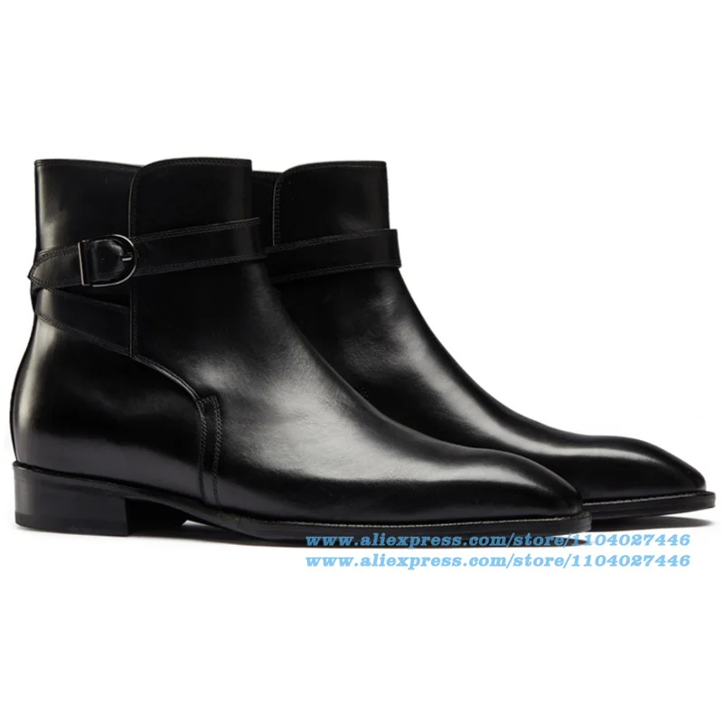 Buckle Strap Chelsea Boots Genuine Leather High-Heeled Anti Men's Booties Designer Trendy Luxury Handmade Designer Men Shoes
Buckle Strap Chelsea Boots Genuine Leather High-Heeled Anti Men's Booties Designer Trendy Luxury Handmade Designer Men Shoes