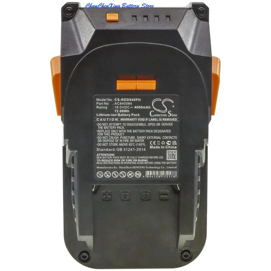 4000mAh Battery L1815R L1830R for AEG BST 18X,BUS 18,BUS 18 X, For RIDGID 130383001 130383025 130383028 R840084
4000mAh Battery L1815R L1830R for AEG BST 18X,BUS 18,BUS 18 X, For RIDGID 130383001 130383025 130383028 R840084
