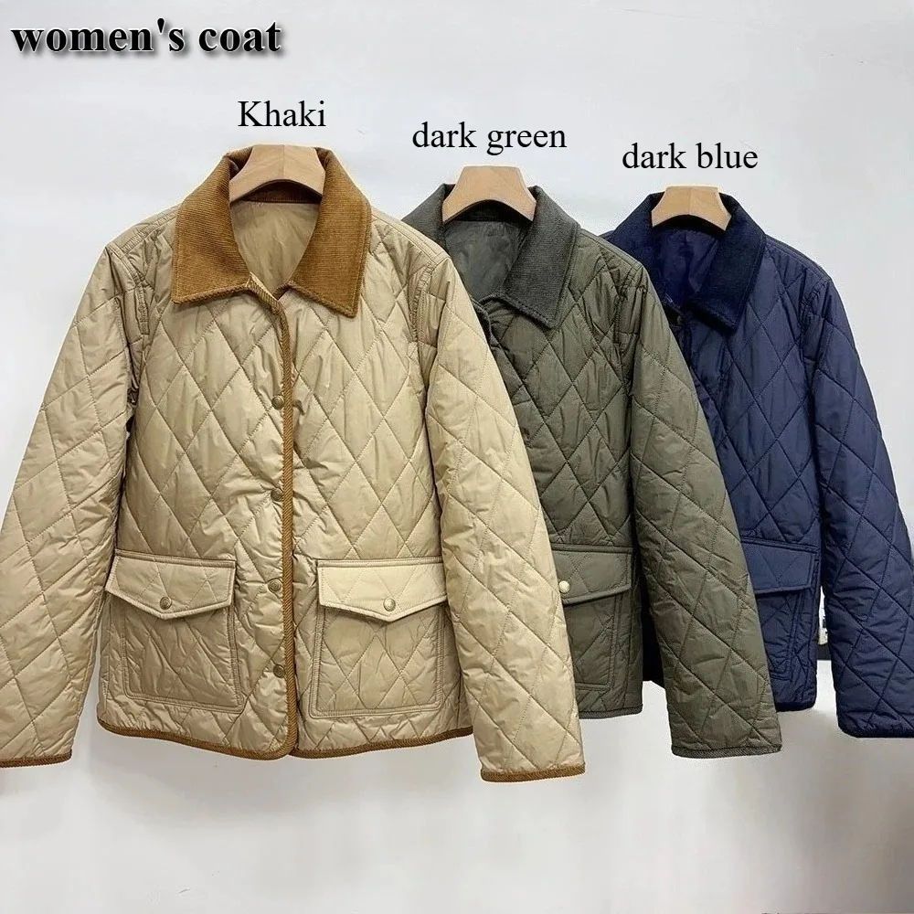 Женская стеганая вельветовая куртка из полиэстера в американском стиле ретро, свободная однобортная куртка с длинными рукавами цвета хаки, зимняя повседневная верхняя одежда
Женская стеганая вельветовая куртка из полиэстера в американском стиле ретро, свободная однобортная куртка с длинными рукавами цвета хаки, зимняя повседневная верхняя одежда