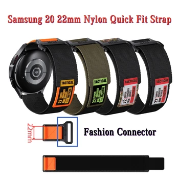 삼성 퀵 핏 나일론 스트랩 스포츠 손목 밴드 벨트, 갤럭시 워치 6 클래식, 워치 4, 5, 40, 44mm, 43, 47mm, 20, 22mm