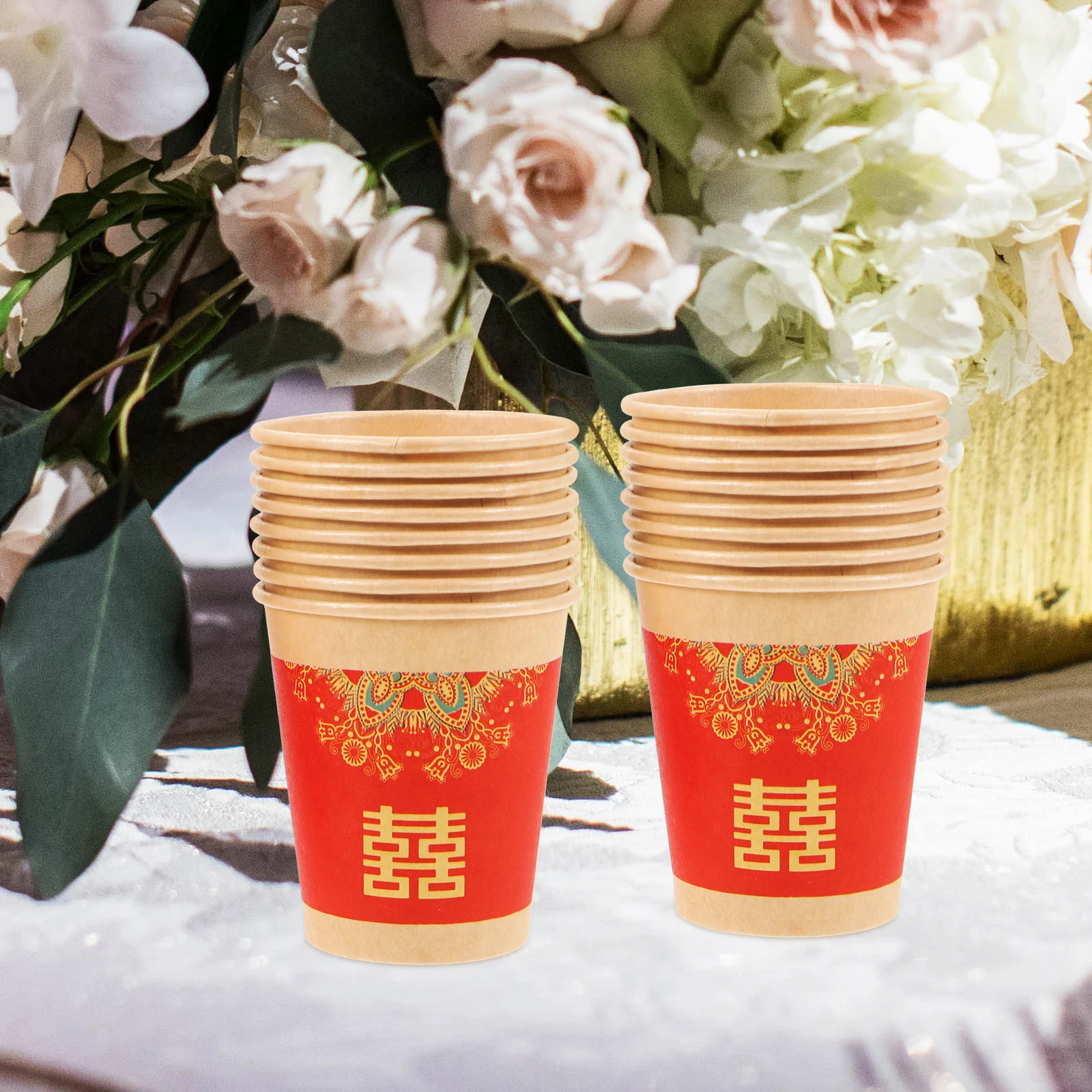 50pcs Red Wedding Paper Cups Safe Food-grade Disposable Beverage Cups for Party Banquet Festive romantic stacking
50pcs Red Wedding Paper Cups Safe Food-grade Disposable Beverage Cups for Party Banquet Festive romantic stacking