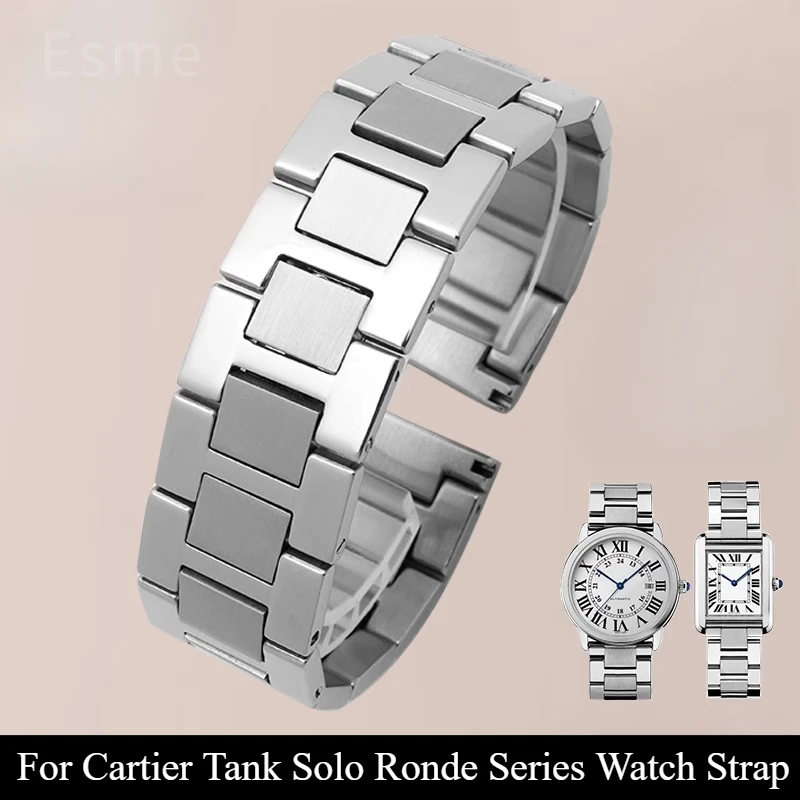 For Cartier Tank Solo Ronde Series Watch Chain Watchband MUST W5200014 Solid Stainless Steel Folding Buckle Watch Strap 23mm
For Cartier Tank Solo Ronde Series Watch Chain Watchband MUST W5200014 Solid Stainless Steel Folding Buckle Watch Strap 23mm