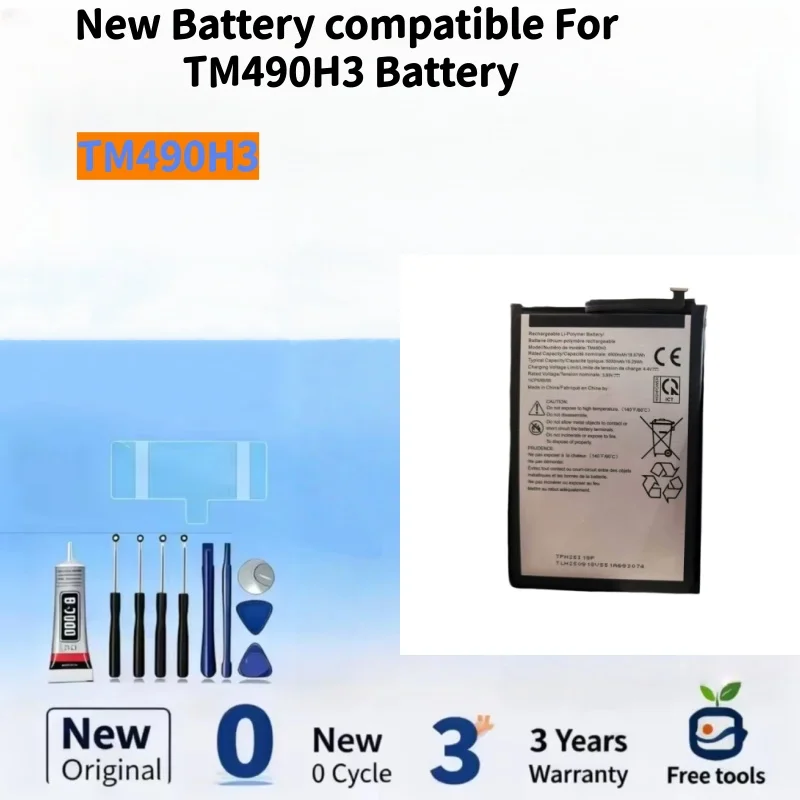 New Battery Compatible For TM490H3 5000mAh Mobile Phone Batteries + Free Tools
New Battery Compatible For TM490H3 5000mAh Mobile Phone Batteries + Free Tools