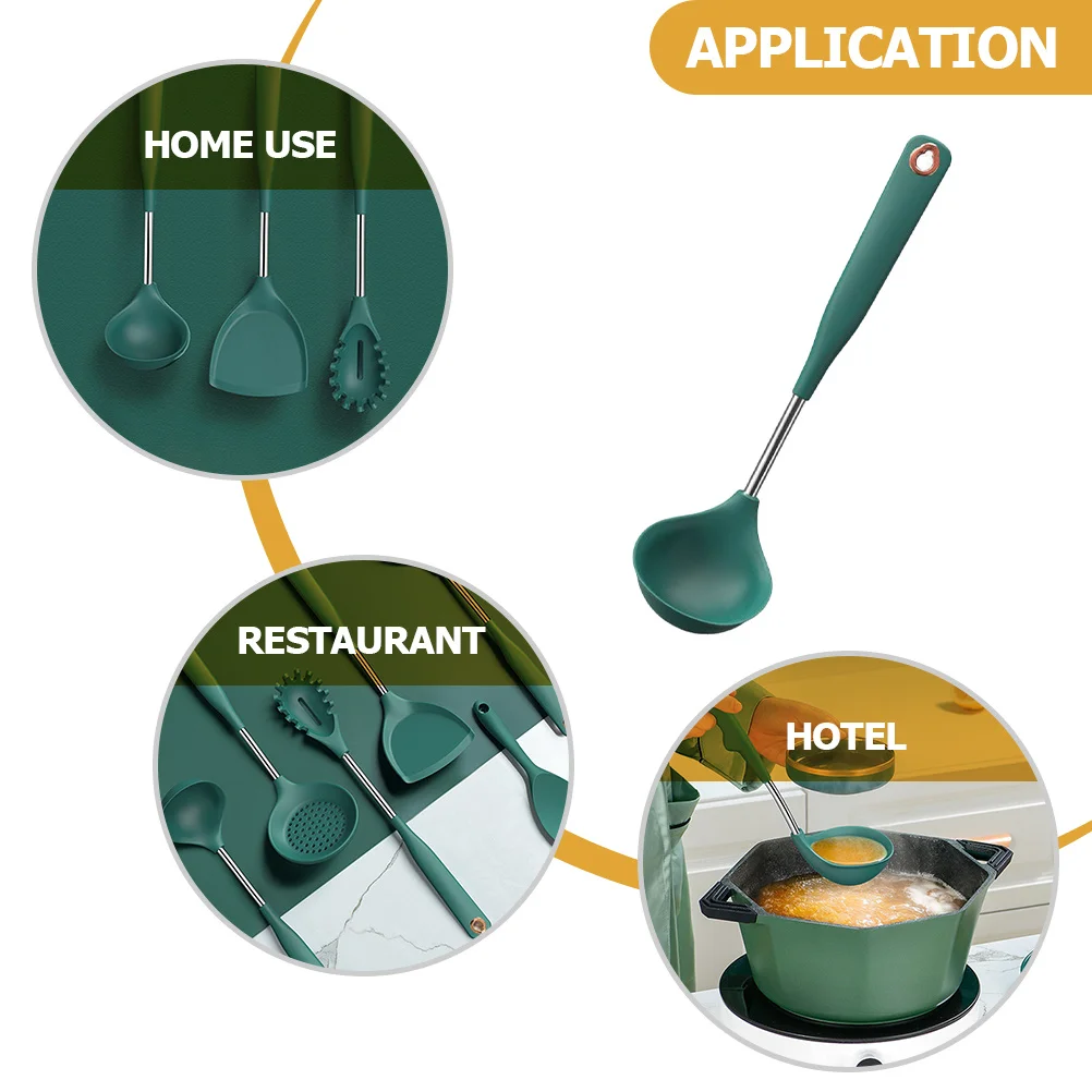 Silicone Soup Ladle Long Handle Non-Stick Soup Scoop Kitchen Cooking Spoon Ladle Ladles for Cooking Water Scooping Tool
Silicone Soup Ladle Long Handle Non-Stick Soup Scoop Kitchen Cooking Spoon Ladle Ladles for Cooking Water Scooping Tool