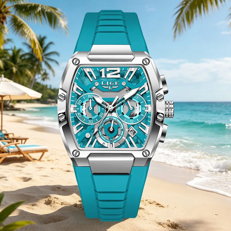 LIGE 2026 Creative Square Watch For Men Fashion Military Silicone Waterproof Quartz Man Wristwatch Sports Date Chronograph reloj
LIGE 2026 Creative Square Watch For Men Fashion Military Silicone Waterproof Quartz Man Wristwatch Sports Date Chronograph reloj