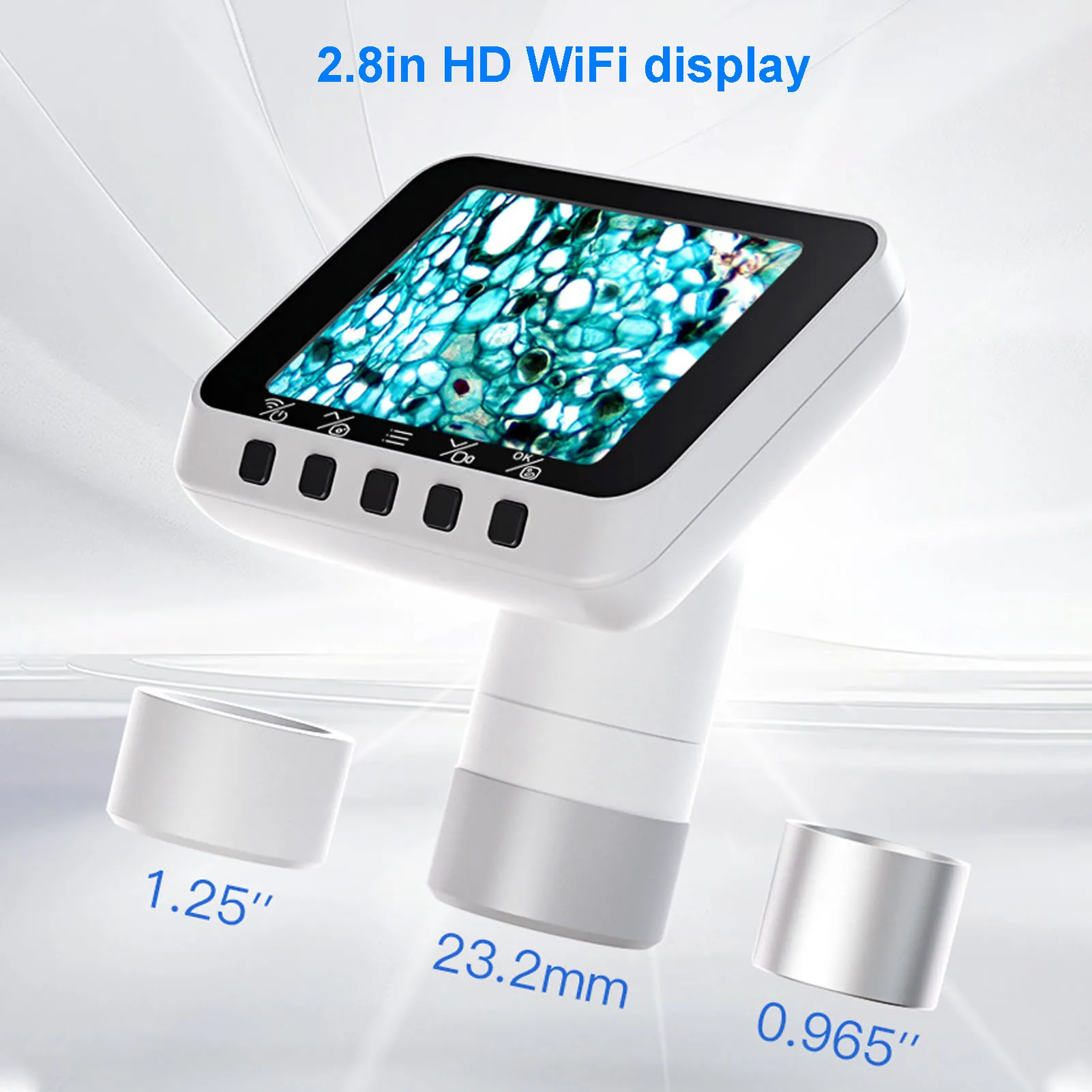 Электронный окуляр с Wi-Fi, запись видео 1080P, дисплей 2,8 дюйма, Wi-Fi камера-окуляр для телескопа, зарядка Type-C для наблюдения за птицами
Электронный окуляр с Wi-Fi, запись видео 1080P, дисплей 2,8 дюйма, Wi-Fi камера-окуляр для телескопа, зарядка Type-C для наблюдения за птицами