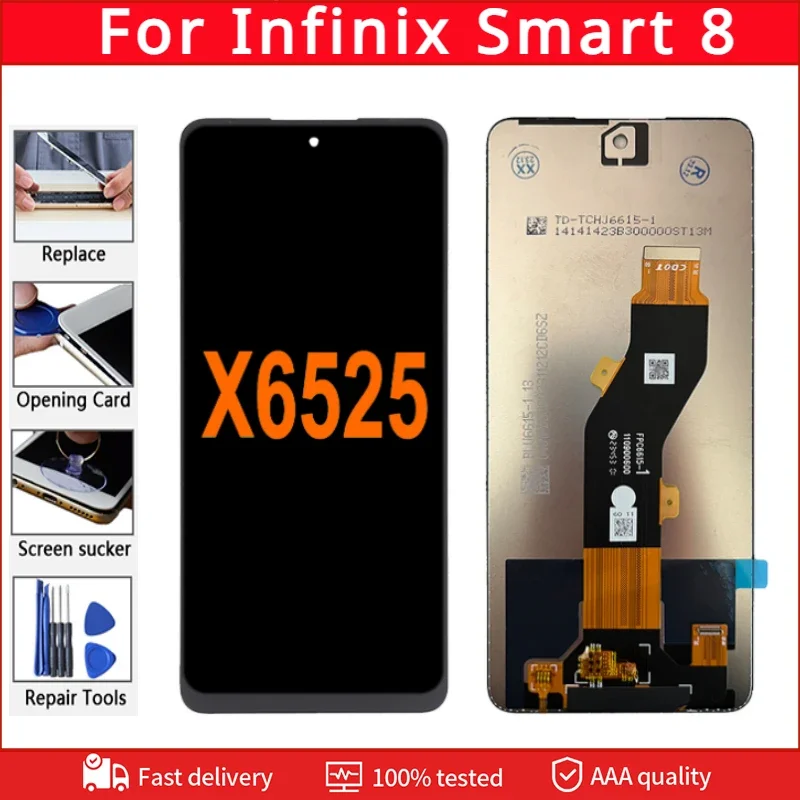 6,6-дюймовый IPS для Infinix Smart 8 X6525, ЖК-дисплей, дигитайзер сенсорного экрана, детали в сборе
6,6-дюймовый IPS для Infinix Smart 8 X6525, ЖК-дисплей, дигитайзер сенсорного экрана, детали в сборе
