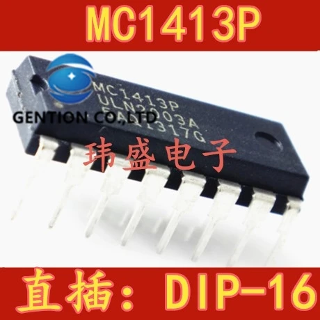 10PCS MC1413 MC1413P DIP-16 inverting driver circuit in stock 100% new and original
10PCS MC1413 MC1413P DIP-16 inverting driver circuit in stock 100% new and original