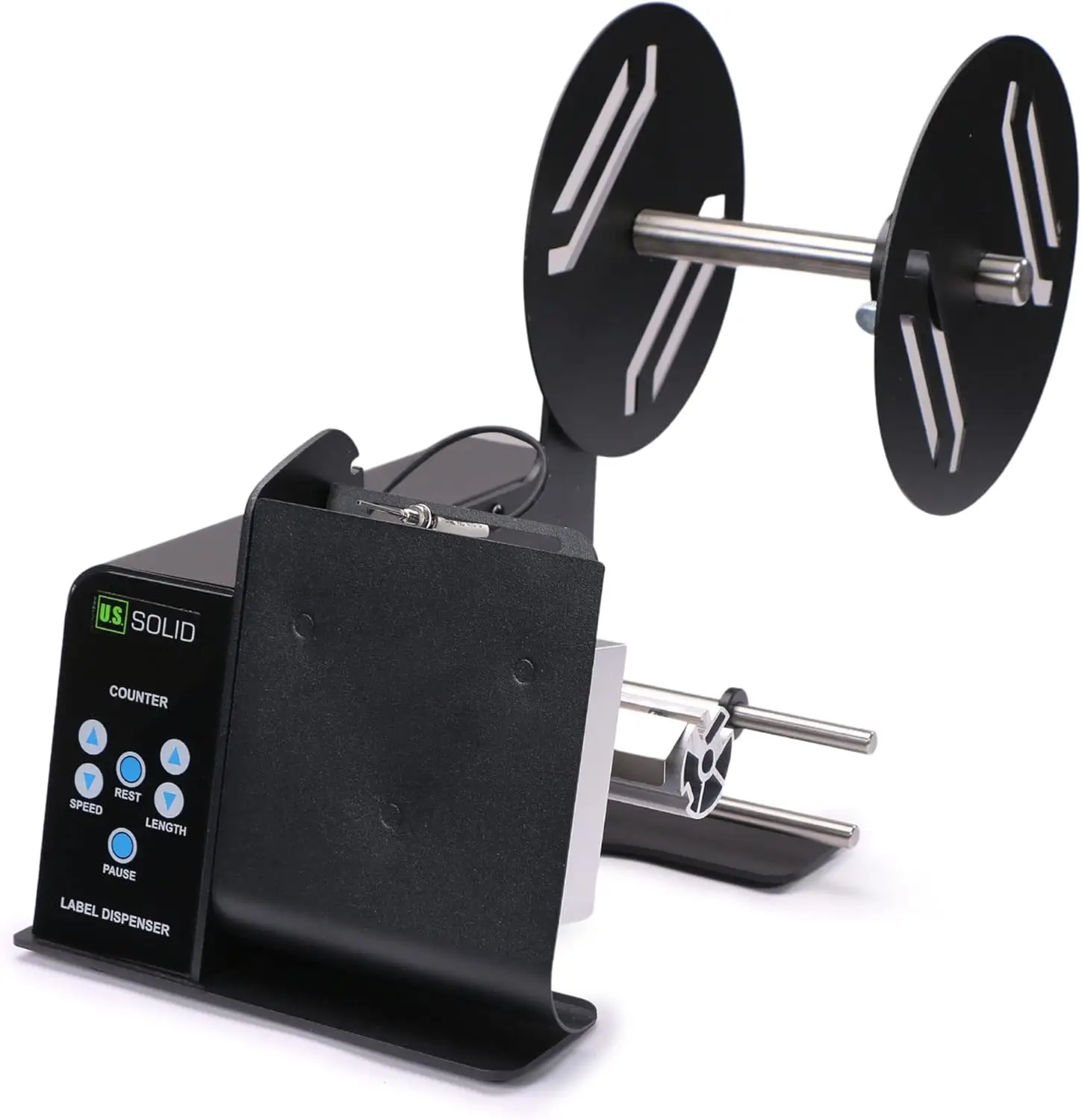 U.S. Solid Automatic Label Dispenser with Fiber Optic Sensor for Transparent and Opaque Labels - Label Width 0.4-4.3 in, Automat
U.S. Solid Automatic Label Dispenser with Fiber Optic Sensor for Transparent and Opaque Labels - Label Width 0.4-4.3 in, Automat