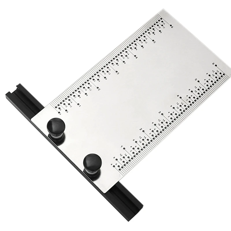 English Hole Ruler Stainless Steel With Base Multifunctional Woodworking Marking Ruler DIY Marking Tenon And Mortise Easy To Use
English Hole Ruler Stainless Steel With Base Multifunctional Woodworking Marking Ruler DIY Marking Tenon And Mortise Easy To Use