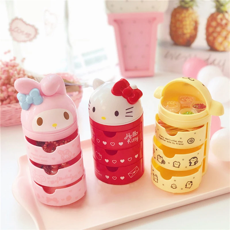 Kawaii Hello Kitty My Melody ящик для хранения, трехуровневый органайзер для ювелирных изделий, Настольная коробка для хранения для девочек
Kawaii Hello Kitty My Melody ящик для хранения, трехуровневый органайзер для ювелирных изделий, Настольная коробка для хранения для девочек