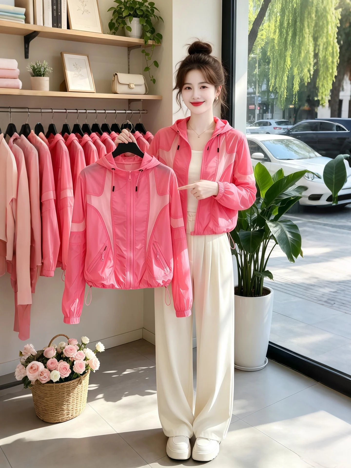 Summer 2026 Women's Thin Loose Breathable UV Protection Korean Style Coat Casual Long Sleeve Hooded Zipper Closure Color
Summer 2026 Women's Thin Loose Breathable UV Protection Korean Style Coat Casual Long Sleeve Hooded Zipper Closure Color