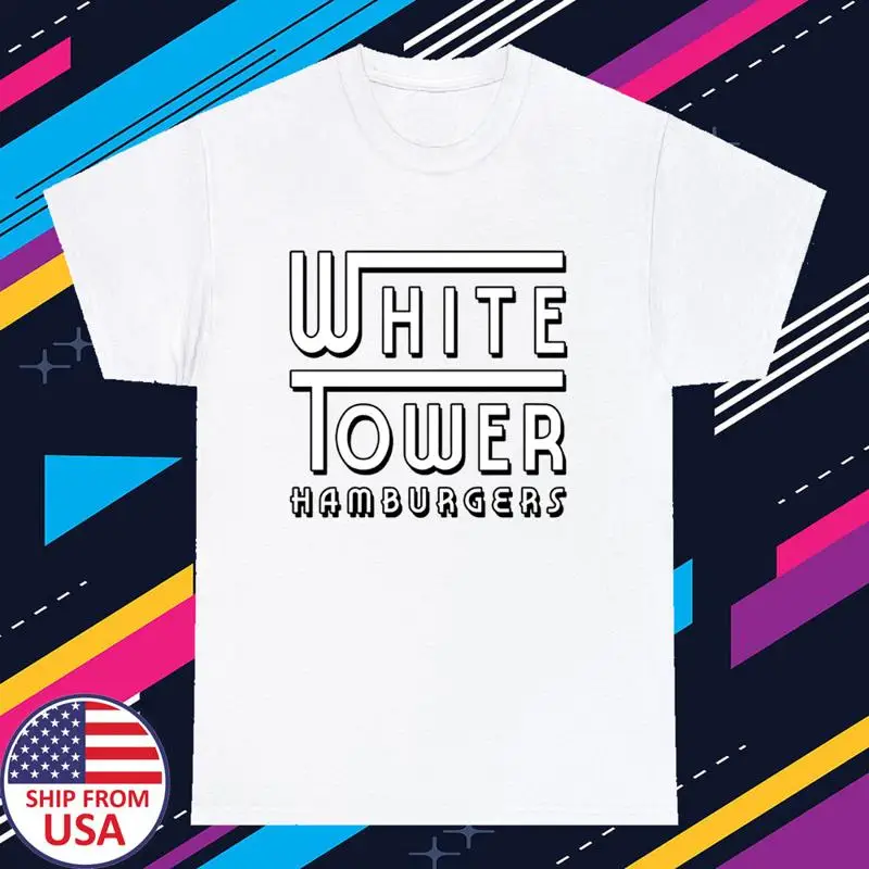 Мужская футболка White Tower Hamburgers, размер S 5XL
Мужская футболка White Tower Hamburgers, размер S 5XL