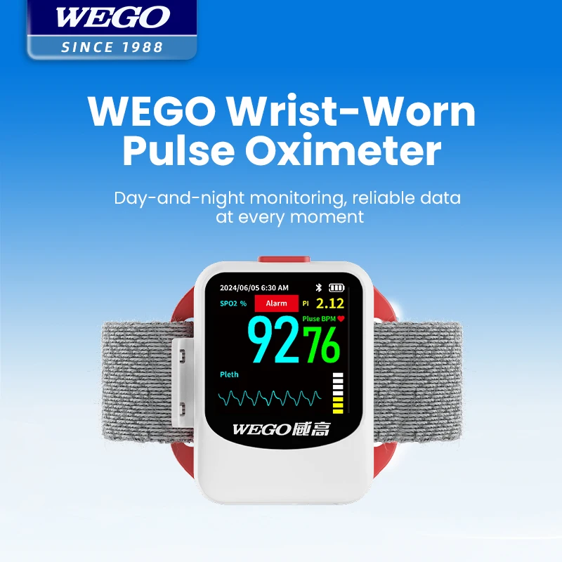 WEGO Handheld Portable Wrist Pulse Oximeter Oxygen Fingertip Medical Class II WPO-100
WEGO Handheld Portable Wrist Pulse Oximeter Oxygen Fingertip Medical Class II WPO-100