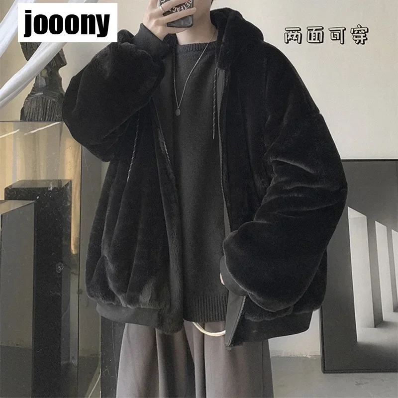 Korean Style Warm Fashion Solid Wear Both Jacket Streetwear Double-sided Winter Coat Men's Thickened Lamb Wool Zip Up Hoodie
Korean Style Warm Fashion Solid Wear Both Jacket Streetwear Double-sided Winter Coat Men's Thickened Lamb Wool Zip Up Hoodie