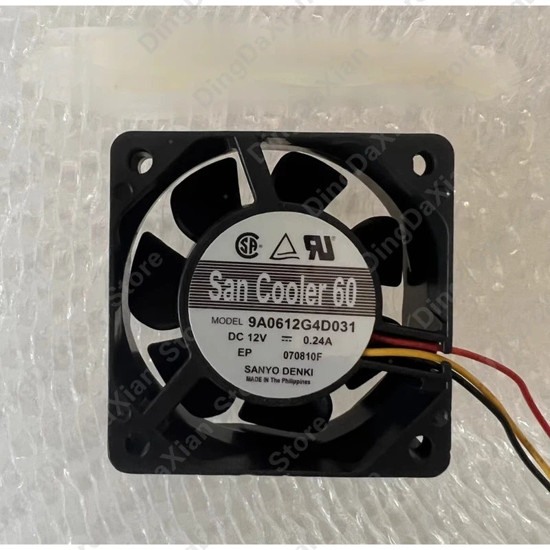 D+ 1PCS For Sanyo 9A0612G4D031 DC12V 0.24A 6CM 3-Wire Dual Ball Cooling Fan 6025 60×60×25mm
D+ 1PCS For Sanyo 9A0612G4D031 DC12V 0.24A 6CM 3-Wire Dual Ball Cooling Fan 6025 60×60×25mm