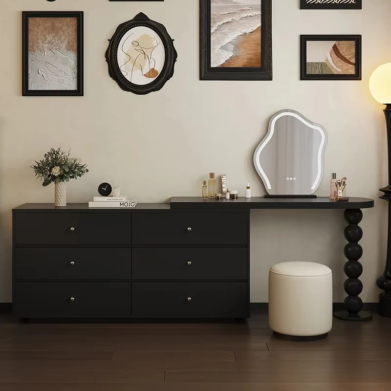 Modern Mirror Dressing Table Makeup Bedroom Luxury Storage Vanity Table Desk Black Penteadeira Para Quarto Dresser Furniture
Modern Mirror Dressing Table Makeup Bedroom Luxury Storage Vanity Table Desk Black Penteadeira Para Quarto Dresser Furniture