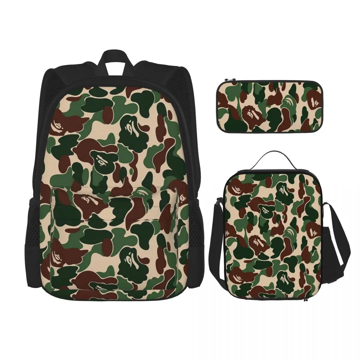 Camouflage Backpacks Boys Girls Bookbag Children School Bags Kids Rucksack Lunch Bag Pen Bag Three-Piece Set
Camouflage Backpacks Boys Girls Bookbag Children School Bags Kids Rucksack Lunch Bag Pen Bag Three-Piece Set