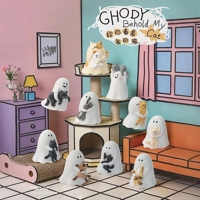 GHODY Behold My Cat Mini Ghost Blind Box Figures: Светящиеся в темноте милые коллекционные пушистые фигурки кошек для декора рабочего стола, подарок для любителей кошек
GHODY Behold My Cat Mini Ghost Blind Box Figures: Светящиеся в темноте милые коллекционные пушистые фигурки кошек для декора рабочего стола, подарок для любителей кошек