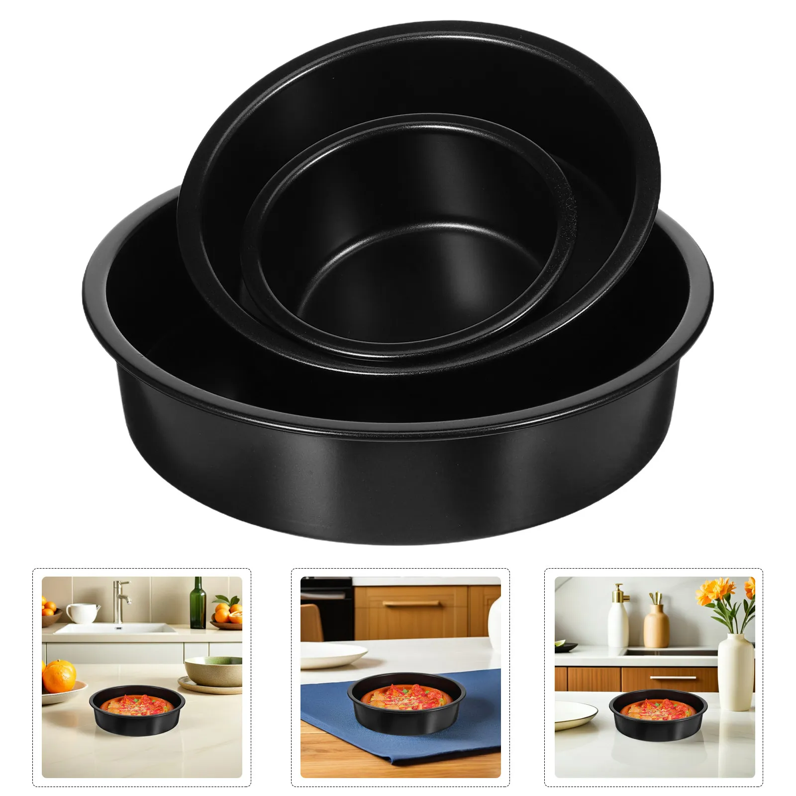 Набор из 3-х антипригарных круглых форм для выпечки 4/6/8 дюймов из углеродистой стали для шифонового бисквита, чизкейка, мусса, тарталеток, пиццы, десертов и сладостей
Набор из 3-х антипригарных круглых форм для выпечки 4/6/8 дюймов из углеродистой стали для шифонового бисквита, чизкейка, мусса, тарталеток, пиццы, десертов и сладостей