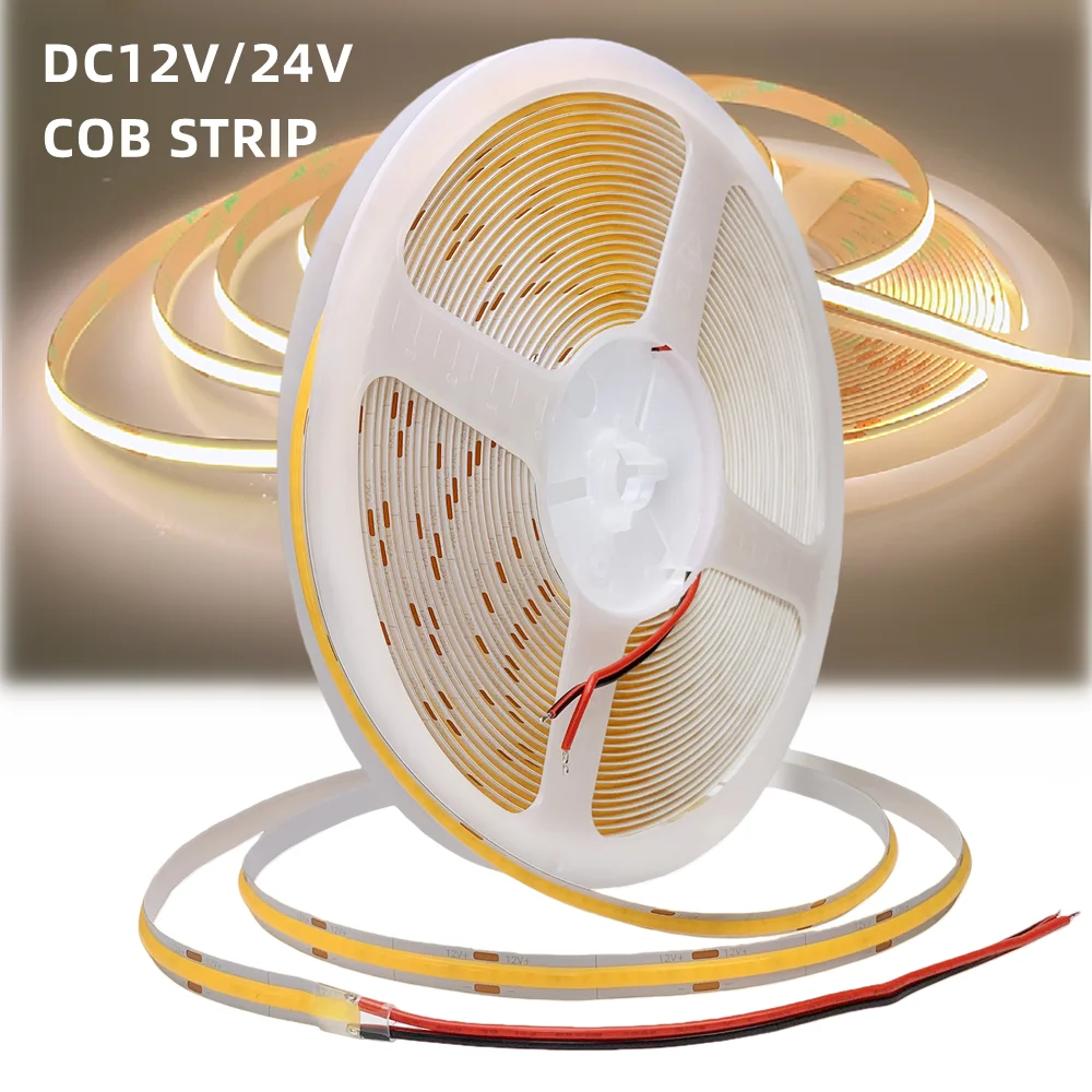 5m 10m COB LED Strip Lights 3000K 4000K 6000K Dimmable Warm White Flexible CRI 90 Tape Light Ribbon for Home Decor DC24V DC12V
5m 10m COB LED Strip Lights 3000K 4000K 6000K Dimmable Warm White Flexible CRI 90 Tape Light Ribbon for Home Decor DC24V DC12V