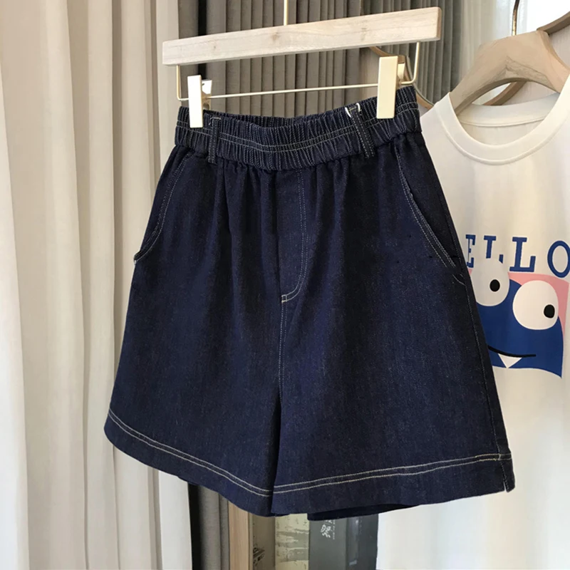 Elastic Waist Denim Shorts Women's Spring Summer New High Waist Loose Elastic A-line Wide Leg Pants Versatile Beach Short Pants
Elastic Waist Denim Shorts Women's Spring Summer New High Waist Loose Elastic A-line Wide Leg Pants Versatile Beach Short Pants