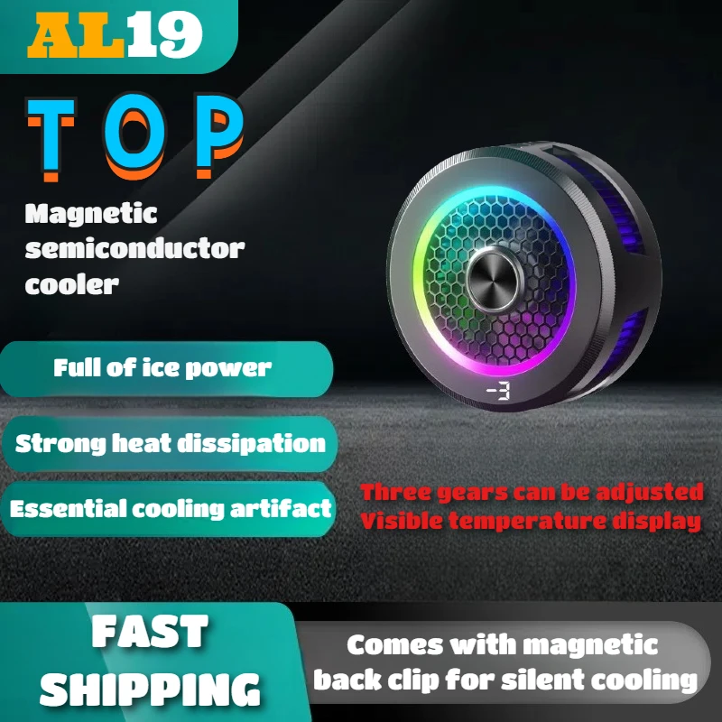 AL19 Mobile Phone Semiconductor Cooling Fan Radiator 3 Gears Adjustable Magnetic & Back-clip PUBG Game Cooler for IPhone Android
AL19 Mobile Phone Semiconductor Cooling Fan Radiator 3 Gears Adjustable Magnetic & Back-clip PUBG Game Cooler for IPhone Android