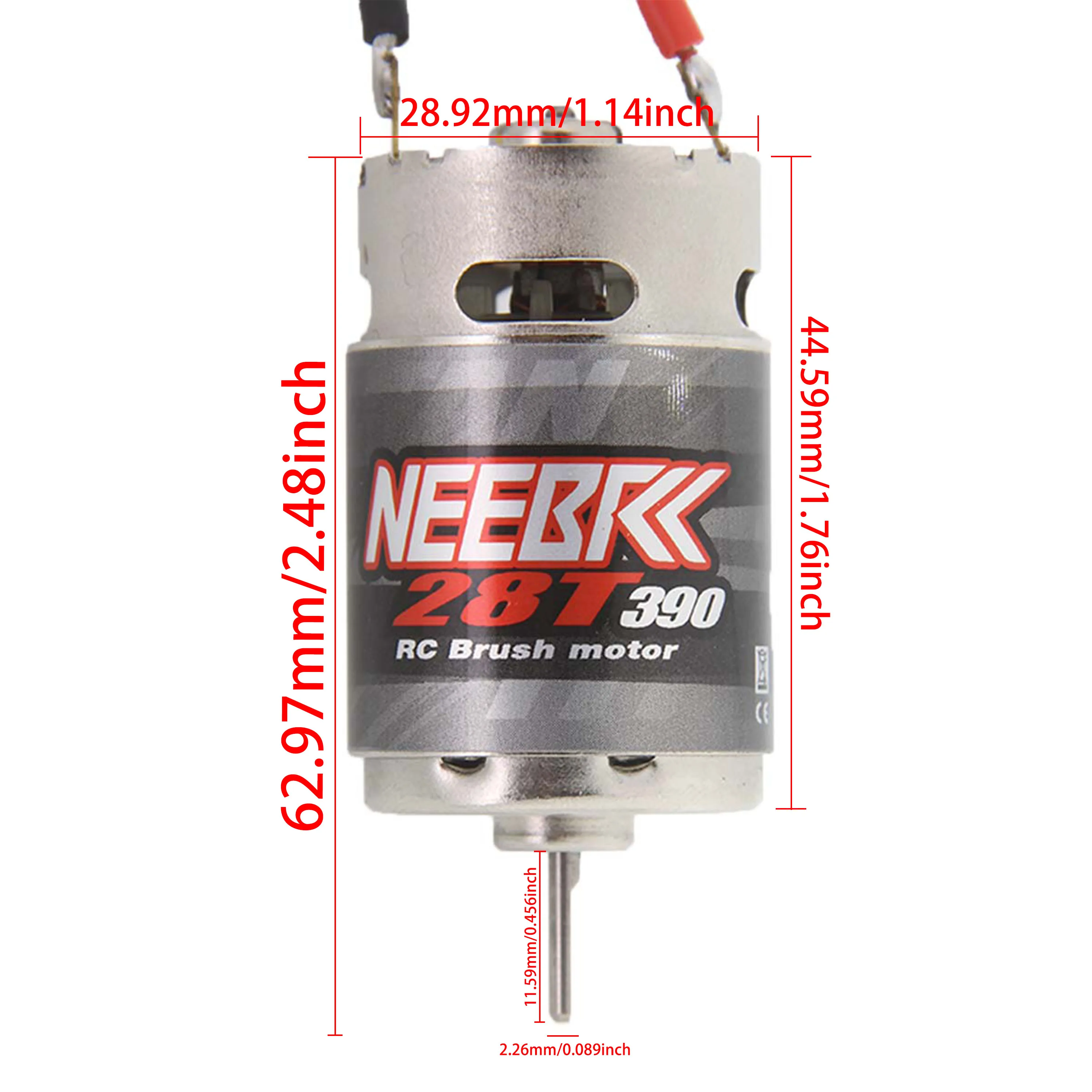 Двигатель NEEBRC 370-31T 380-38T 390-28T с щетками, 7.2В, для радиоуправляемых краулеров 1/12, 1/14, 1/16, 1/24: SCX24, B17, WLtoys A979, TRX, HSP, MN99S V2
Двигатель NEEBRC 370-31T 380-38T 390-28T с щетками, 7.2В, для радиоуправляемых краулеров 1/12, 1/14, 1/16, 1/24: SCX24, B17, WLtoys A979, TRX, HSP, MN99S V2