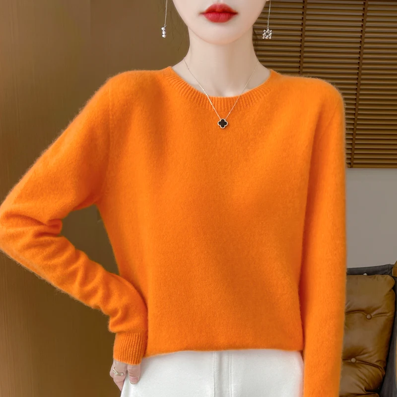 Soft Comfort 100% Pure Wool Sweater Pullover Sweater Women's Soild O-neck Loose Inner Versatile Cashmere Knit Tops Autumn Winte
Soft Comfort 100% Pure Wool Sweater Pullover Sweater Women's Soild O-neck Loose Inner Versatile Cashmere Knit Tops Autumn Winte