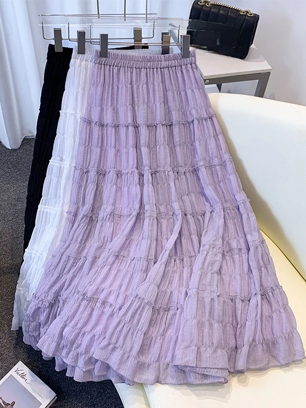 plus Size Purple Cake Half Skirt Women's Summer New Style Pear Body Shape Hip Covering Slimming Midi A-Line Skirt
plus Size Purple Cake Half Skirt Women's Summer New Style Pear Body Shape Hip Covering Slimming Midi A-Line Skirt