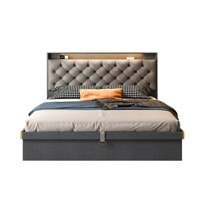 #Elegant Double Bed Frame Tall Headboard Simple Under Nightstands Storage Bed Frame King Size Modern Cama De Casal Furniture
#Elegant Double Bed Frame Tall Headboard Simple Under Nightstands Storage Bed Frame King Size Modern Cama De Casal Furniture
