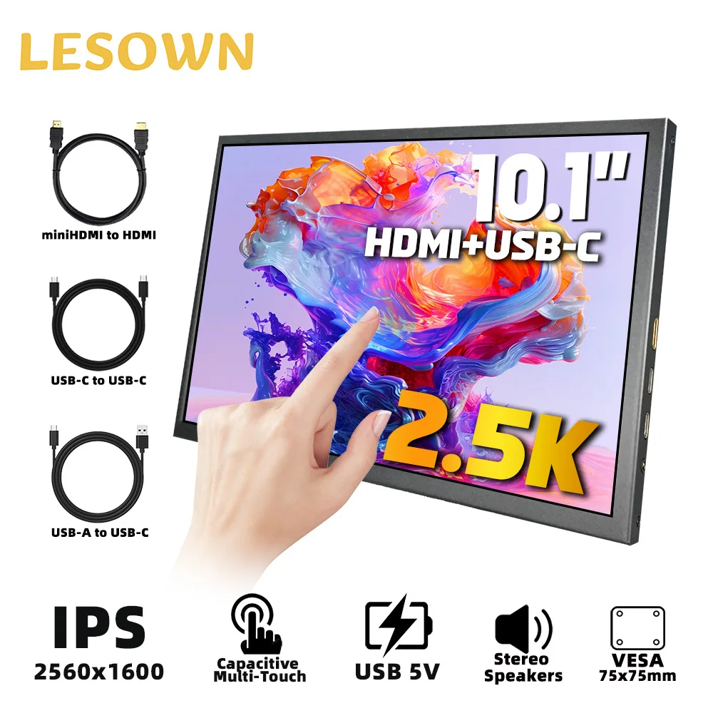 Портативный монитор LESOWN 8,9 10,1 дюйма, компактный дисплей с питанием от USB, расширенный экран для ноутбука, игровые консоли, настройка без драйверов 
Портативный монитор LESOWN 8,9 10,1 дюйма, компактный дисплей с питанием от USB, расширенный экран для ноутбука, игровые консоли, настройка без драйверов