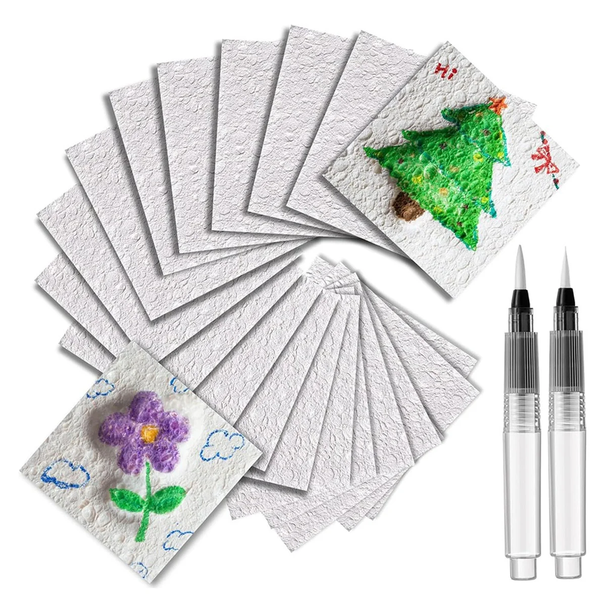 ADP-20 Sheets Foam Texture Drawing Paper with 2 Water Pens, Handmade Foam Art Foam Blank Drawing Paper for DIY Art
ADP-20 Sheets Foam Texture Drawing Paper with 2 Water Pens, Handmade Foam Art Foam Blank Drawing Paper for DIY Art