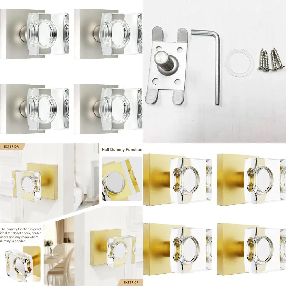 Crystal Glass Dummy Door Knobs, Non-Turning, Satin Nickel Finish, 4-Pack Set for Secure and Stylish Doorways
Crystal Glass Dummy Door Knobs, Non-Turning, Satin Nickel Finish, 4-Pack Set for Secure and Stylish Doorways