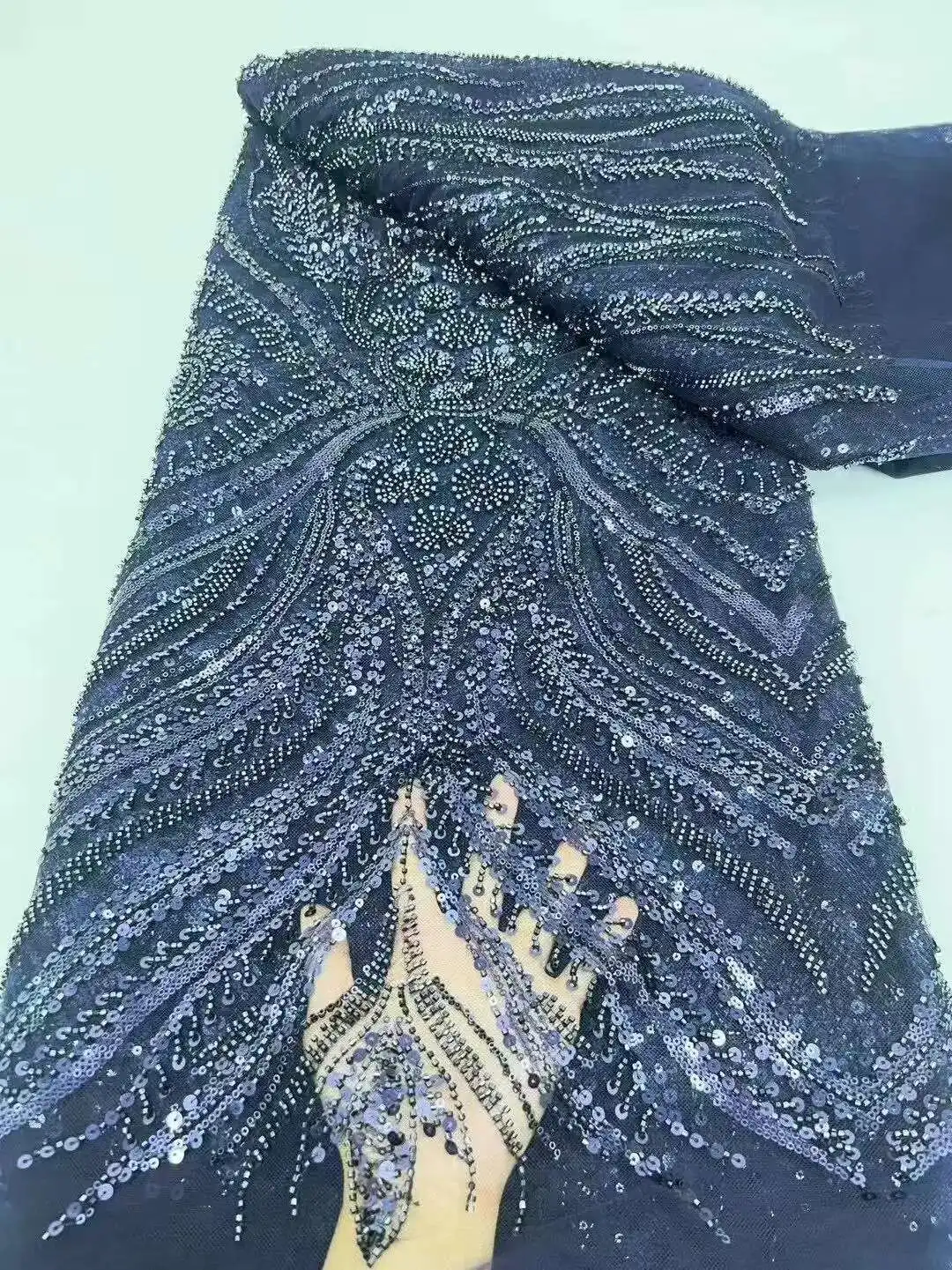 Nigerian Heavy Handmade Beads Tulle Lace Fabric 2025 African Luxury Sequins Lace Fabric For Women Evening Cloth Dresses
Nigerian Heavy Handmade Beads Tulle Lace Fabric 2025 African Luxury Sequins Lace Fabric For Women Evening Cloth Dresses