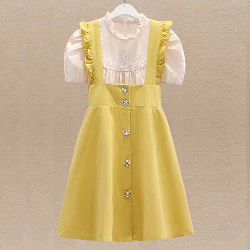 Baby Kids Clothes Summer School Uniform Suit for Girls Sets Short Sleeve Children Outfit Shirt & Vest Dress 2pcs Toddle Costumes
Baby Kids Clothes Summer School Uniform Suit for Girls Sets Short Sleeve Children Outfit Shirt & Vest Dress 2pcs Toddle Costumes
