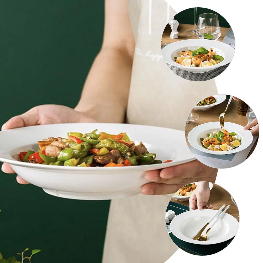 Deep Ceramic Pasta Bowl European Style Serving Plate for Western Food Pasta Salad Dessert Snacks Dinner Party Wedding Restaurant
Deep Ceramic Pasta Bowl European Style Serving Plate for Western Food Pasta Salad Dessert Snacks Dinner Party Wedding Restaurant