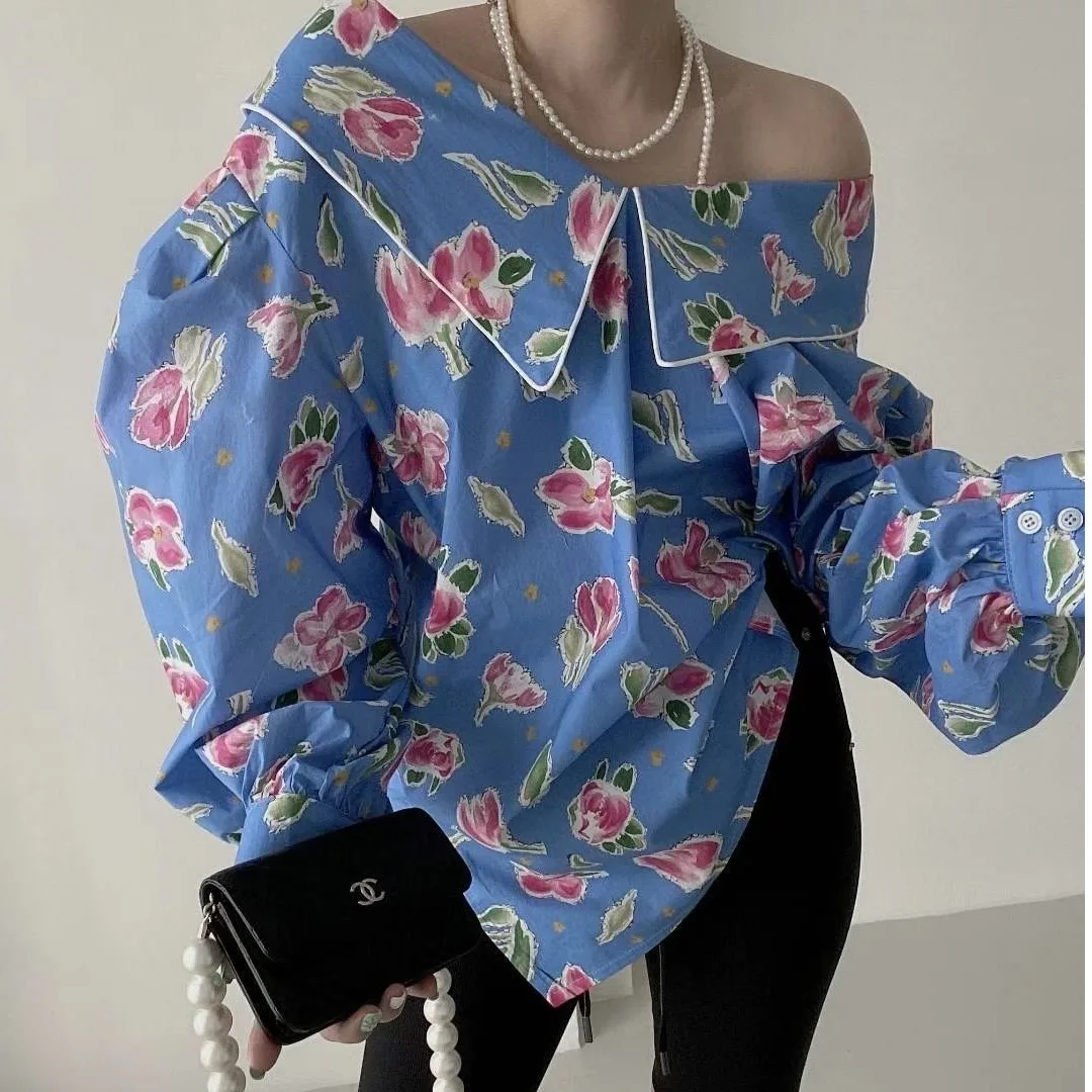 Корейский Sle Versatile Front Ba Wear Lantern Sve Printed irt Loose Fit Long Sve Women's Faion Autumn Season
Корейский Sle Versatile Front Ba Wear Lantern Sve Printed irt Loose Fit Long Sve Women's Faion Autumn Season