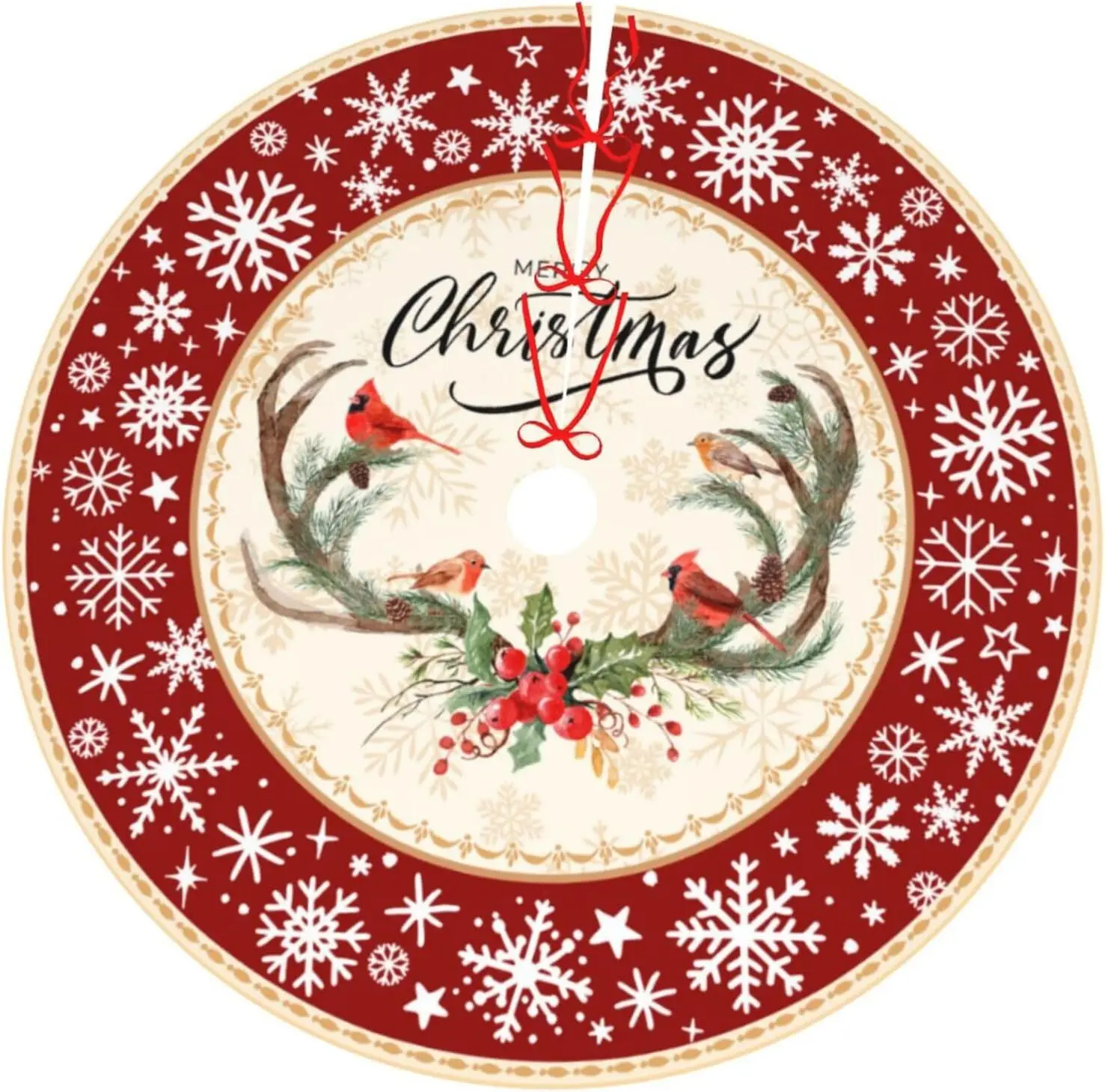Winter Cardinal Bird Farmhouse Tree Snow Christmas Christmas Tree Skirt 36 Inch for Xmas Halloween Holiday New Year Party
Winter Cardinal Bird Farmhouse Tree Snow Christmas Christmas Tree Skirt 36 Inch for Xmas Halloween Holiday New Year Party