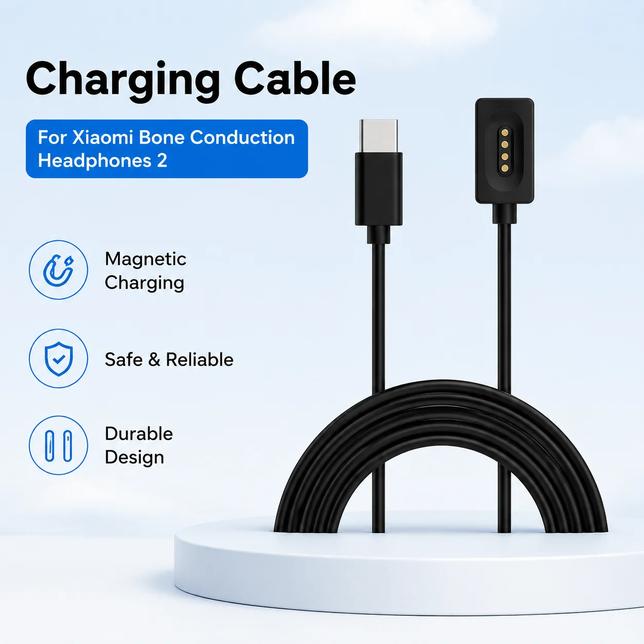 Magnetic Charger Wear Resist Fast Charging Cable USB Cord Charger Dock Watch Accessories For Xiao Mi Bone Conduction Headphone2
Magnetic Charger Wear Resist Fast Charging Cable USB Cord Charger Dock Watch Accessories For Xiao Mi Bone Conduction Headphone2