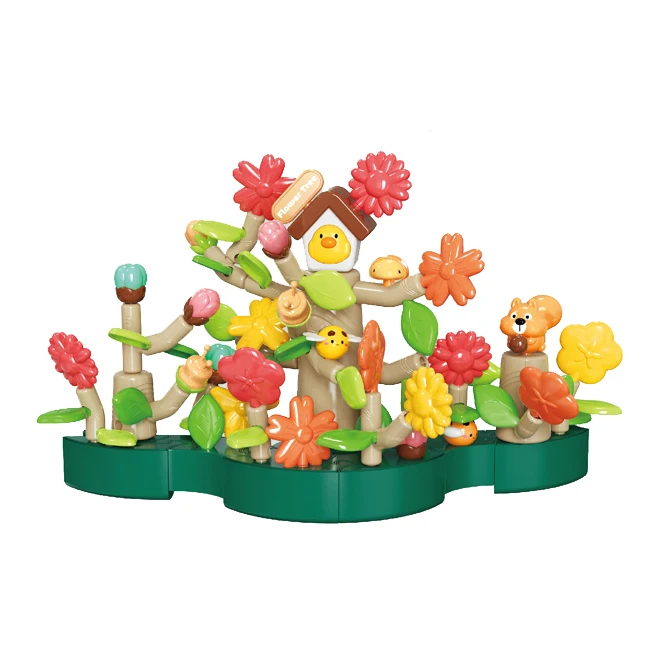DIY assembly building block flower tree 91-piece set children's education plastic color building block building block toy
DIY assembly building block flower tree 91-piece set children's education plastic color building block building block toy