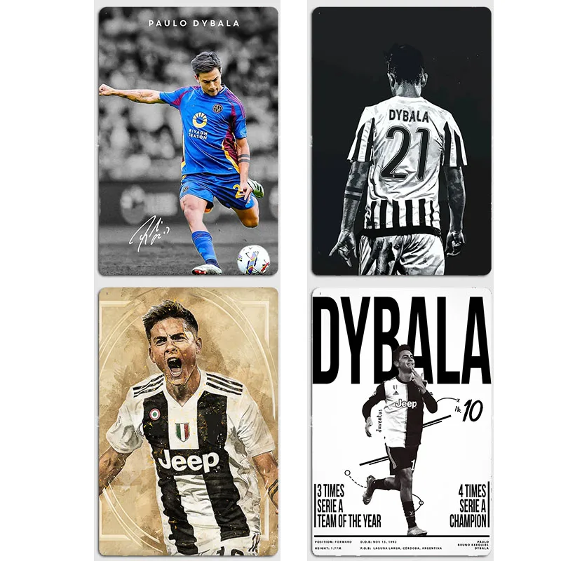 Paulo Dybala Football Player Retro Posters Metal Sign Poster Football Club Bar Bedroom Wall Home Decor Room Decoration
Paulo Dybala Football Player Retro Posters Metal Sign Poster Football Club Bar Bedroom Wall Home Decor Room Decoration