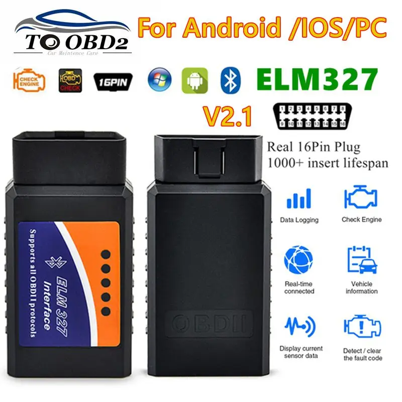 Прочный адаптер ELM327 BT V2.1, используемый для Android Torque ELM327 Bluetooth V2.1, интерфейс OBD2, устройство считывания кодов, автомобильное обнаружение неисправностей 
Прочный адаптер ELM327 BT V2.1, используемый для Android Torque ELM327 Bluetooth V2.1, интерфейс OBD2, устройство считывания кодов, автомобильное обнаружение неисправностей